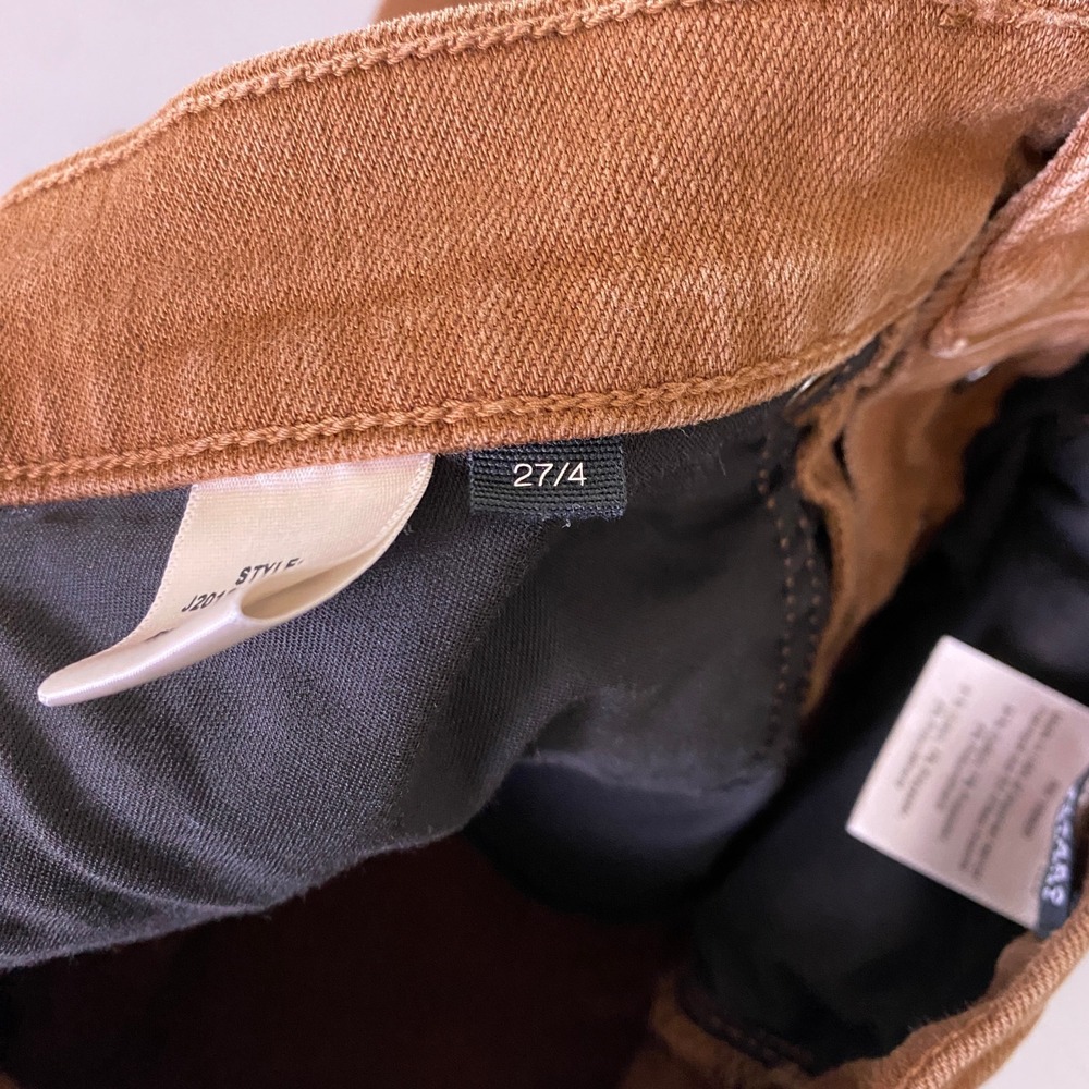 Veronica Beard Maera Skinny High Rise Jeans Size 27/4 Brown Stone Button Fly * - Picture 4 of 15